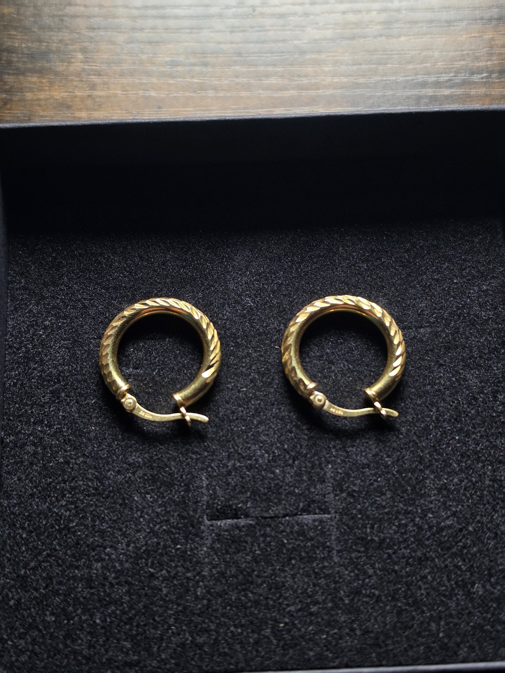 14k Gold Vermil Twisted Hoop Earrings - Women Jewelry
